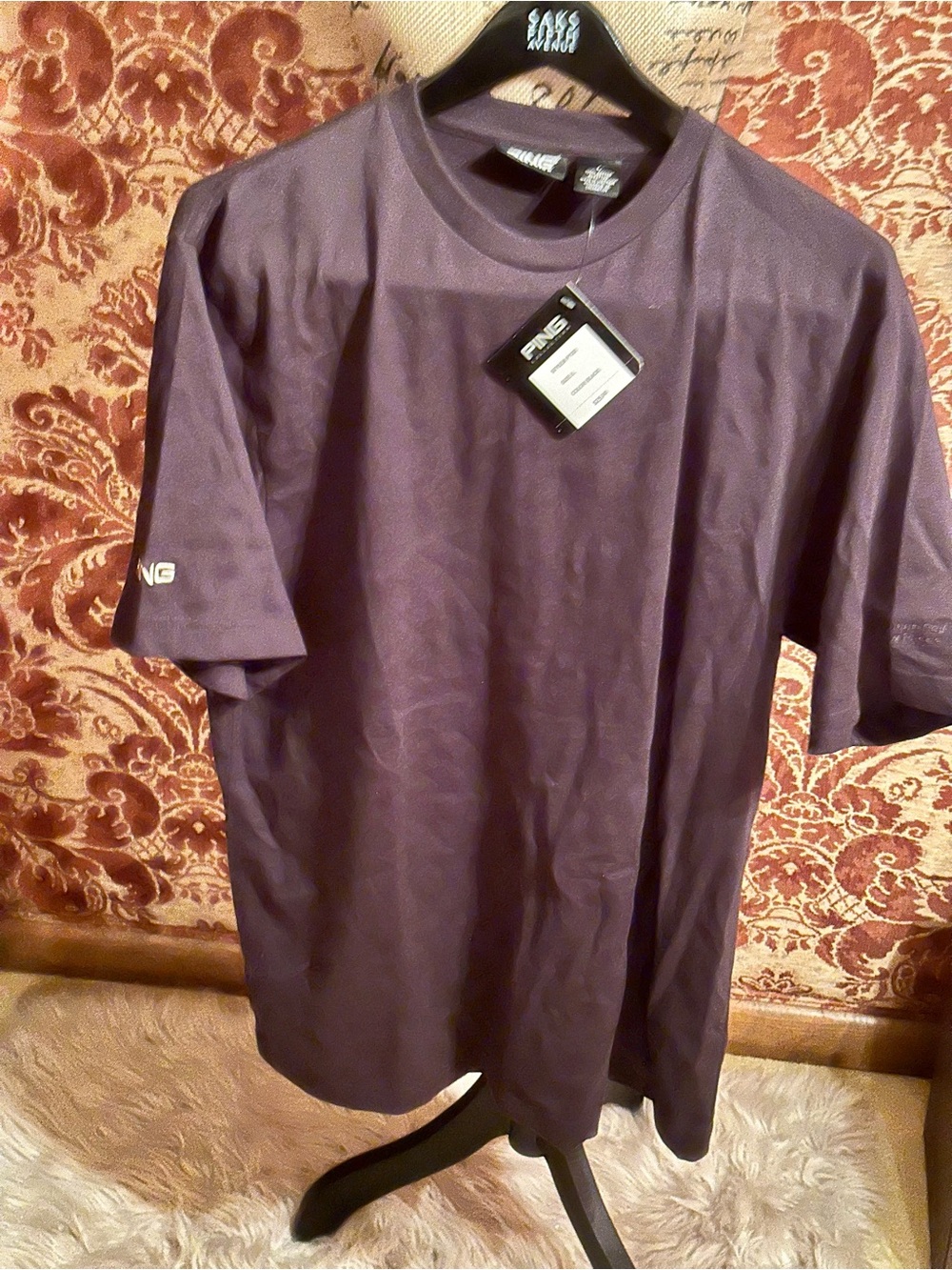 Ping Men's Short-Sleeve Crew Neck Shirt in Purple